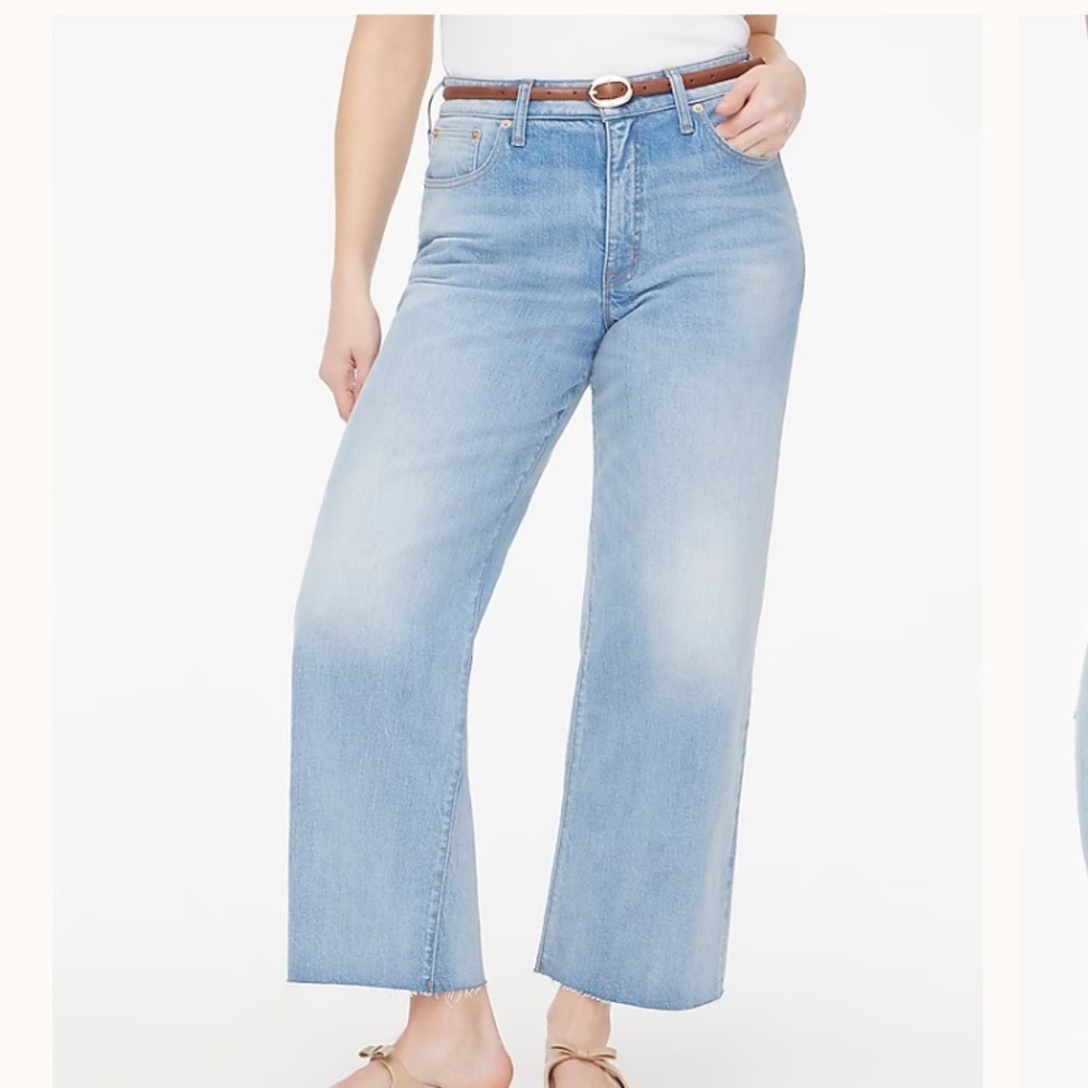 J crew Curvy wide-leg cropped jean in all-day stretch
